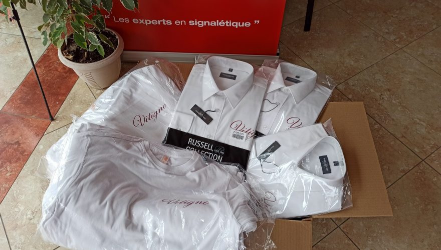 Broderie chemises et tee-shirts Pizzeria Vitigno Maurepas Yvelines