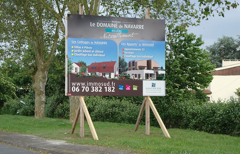 panneau publicitaire promoteur immobilier